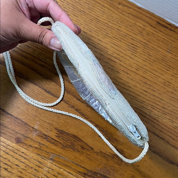 Pastel Beaded Shell Crossbody Bag Clam Shell Pastel Colors Mermaid Bag - Picture 5 of 14